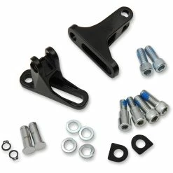 Drag Specialties Black Short Passenger Footpeg Mount Kit