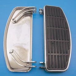 V-Twin Manufacturing Chrome 'D' Shaped Footboard Set
