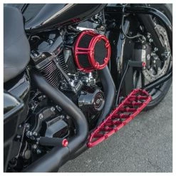 Arlen Ness Anodized Red MX Driver Floorboards -Motorcycle Accessories Shop 420 0858 E V9