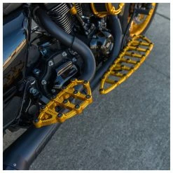 Arlen Ness Anodized Gold MX Passenger Floorboards -Motorcycle Accessories Shop 420 0864 C V12