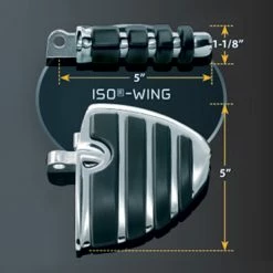 Kuryakyn ISO-Wing Chrome Mini Floorboards With Adapters -Motorcycle Accessories Shop 530 178 E V1