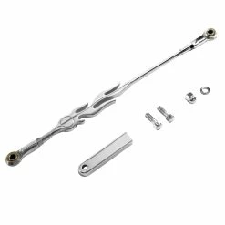 V-Twin Manufacturing 14-3/4" Chrome Flame Shift Rod Kits