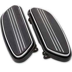 Biker's Choice Black Base Streamliner Floorboards