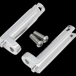 Drag Specialties Chrome Passenger Footpeg Mounts