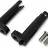 Drag Specialties Black Passenger Footpeg Mounts