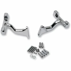 Drag Specialties Chrome Raised Passenger Floorboard Mounts