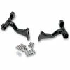 Drag Specialties Gloss Black Raised Passenger Floorboard Mounts -Motorcycle Accessories Shop 724 238 A V1