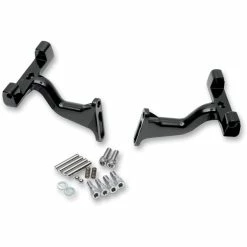 Drag Specialties Gloss Black Raised Passenger Floorboard Mounts