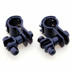 J&P Cycles 1-1/4" Black Universal Clamp On Footpeg Mount Kits -Motorcycle Accessories Shop 7500245 B V1