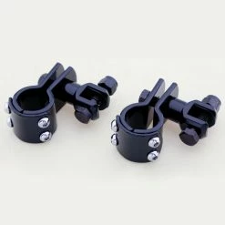 J&P Cycles 1-1/2" Black Universal Clamp On Footpeg Mount Kits